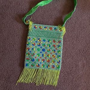 Green vintage purse